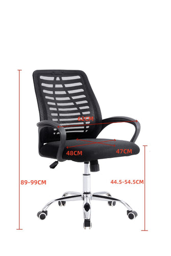 Silla de Escritorio Liz, Negro, cuenta con brazos y espaldar