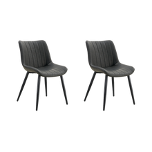 Set de 2 Sillas Nova, Color Negro, Con espaldar y diseño Moderno