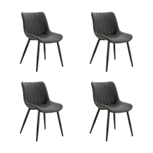 Silla Nova, Color Negro, Con espaldar y diseño Moderno X4