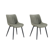 Set de 2 Sillas Nova, Color Verde, Con espaldar y diseño Moderno