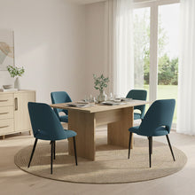 Set de 6 Sillas Urban, Color Azul, con Espaldar y Diseño Moderno
