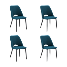 Silla Urban, Color Azul, Con espaldar y diseño Moderno X4