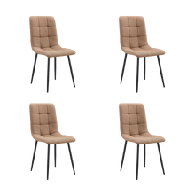 Set de 4 Sillas Flex, Color Marrón, Con espaldar y diseño Moderno