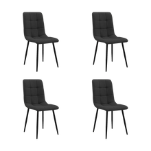 Set de 4 Sillas Flex, Color Negro, Con espaldar y diseño Moderno