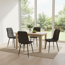 Set de 4 Sillas Flex, Color Negro, Con espaldar y diseño Moderno