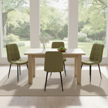 Set de 4 Sillas Flex, Color Verde, Con espaldar y diseño Moderno