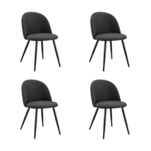 Set de 4 Sillas Core, Color Negro, Con espaldar y diseño Moderno