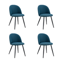 Set de 4 Sillas Core, Color Azul, Con espaldar y diseño Moderno