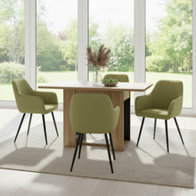 Set de 6 Sillas Neo, Color Verde, con Espaldar y Diseño Moderno