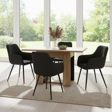 Silla Neo, Color Negro, Con espaldar y diseño Moderno X4