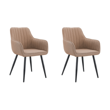 Set de 2 Sillas Neo, Color Marrón, Con espaldar y diseño Moderno