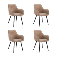 Silla Neo, Color Marrón, Con espaldar y diseño Moderno X4
