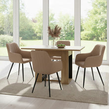 Silla Neo, Color Marrón, Con espaldar y diseño Moderno X4