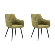 Set de 2 Sillas Neo, Color Verde, Con espaldar y diseño Moderno