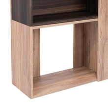 Biblioteca Mánchester, Miel y Caoba, con Dos Módulos Flotantes y Tres Entrepaños