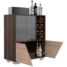 Combo Multifuncional Lia, Miel y Wengue, Incluye Mesa Para Tv, Biblioteca, Bar, Recibidor y Mesa de Centro