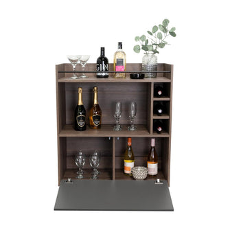 Bar Toronto, Milan y Plata Oscuro, con espacio para almacenar botella de vinos y copas