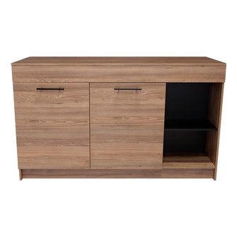 Barra de Cocina Prada, Miel y Wengue, con dos puertas batientes