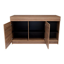 Barra de Cocina Prada, Miel y Wengue, con dos puertas batientes