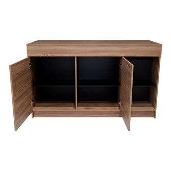 Barra de Cocina Prada, Miel y Wengue, con dos puertas batientes