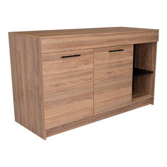 Barra de Cocina Prada, Miel y Wengue, con dos puertas batientes