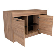 Barra de Cocina Prada, Miel y Wengue, con dos puertas batientes