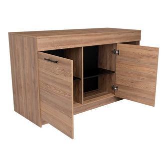 Barra de Cocina Prada, Miel y Wengue, con dos puertas batientes