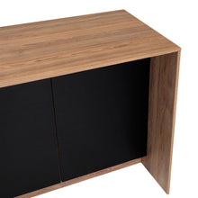 Barra de Cocina Prada, Miel y Wengue, con dos puertas batientes