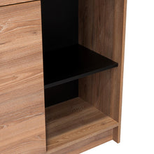 Barra de Cocina Prada, Miel y Wengue, con dos puertas batientes