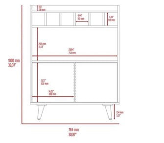 Combo para Sala Candela, Incluye Recibidor y Mueble Bar