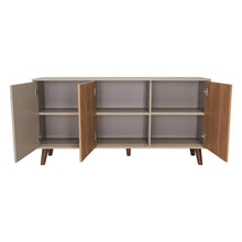 Mesa Auxiliar Mirabella, Cocoa, con Dos Puertas Abatibles y Amplio espacio para Ubicar Objetos