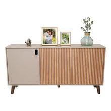 Mesa Auxiliar Mirabella, Cocoa, con Dos Puertas Abatibles y Amplio espacio para Ubicar Objetos