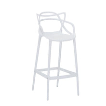 Silla para Bar Palermo, Blanco, con Reposa Pies Doble Propósito