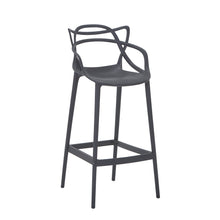 Silla para Bar Palermo, Negro, con Reposa Pies Doble Proposito