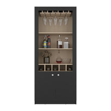 Bar Tonny, Wengue y Cartagena, con Espacio Superior Para Almacenar Copas de Vino ZF