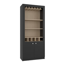 Bar Tonny, Wengue y Cartagena, con Espacio Superior Para Almacenar Copas de Vino ZF