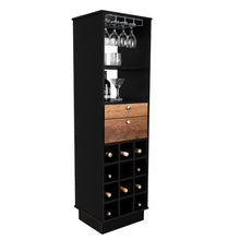 Bar Clasic, Wengue y Cobre, con Espacio Para Botellas y Porta Copas