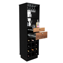 Bar Clasic, Wengue y Cobre, con Espacio Para Botellas y Porta Copas