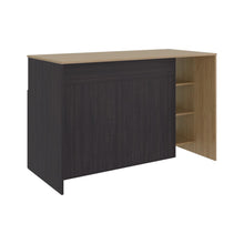 Barra de Cocina Bani, Kronos Wengue y Kronos Fresno, Moderna con entrepaños y puertas ZF