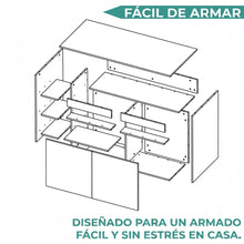 Barra de Cocina Bani, Kronos Wengue y Kronos Fresno, Moderna con entrepaños y puertas ZF