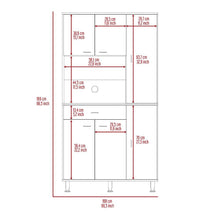 Alacena Bagan, Wengue, con Un Cajón y Seis Puertas Batientes