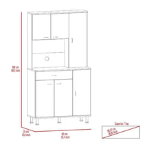 Alacena Bagan, Wengue, con Un Cajón y Seis Puertas Batientes
