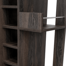 Bar Cart Argus, Grafito, con Espacio Para Botellas y Porta Copas