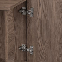 Bar Esquinero Celeste, Chocolate, con Dos Puertas y Espacio Porta Copas ZF