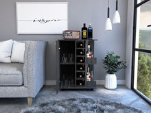 Bar Cart Argus, Gris, Para Almacenar Botellas y Espacio Superior Para Ubicar Objetos Decorativos ZF