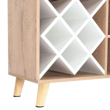 Bar Nantes, Macadamia y Blanco, con Espacio Para Botellas y Porta Copas