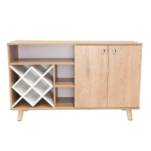 Bar Nantes, Macadamia y Blanco, con Espacio Para Botellas y Porta Copas