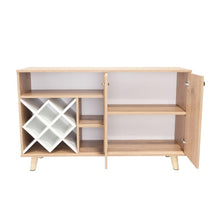 Bar Nantes, Macadamia y Blanco, con Espacio Para Botellas y Porta Copas