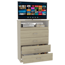 Organizador Barlovento, Beige y Blanco, con Cuatro Cajones X2