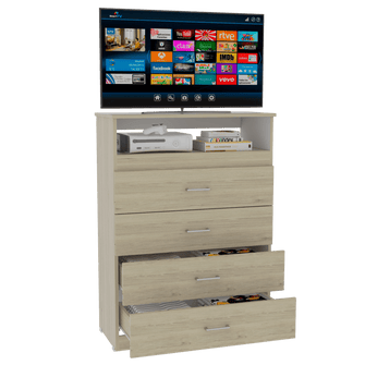 Organizador Barlovento, Beige y Blanco, con Cuatro Cajones X2